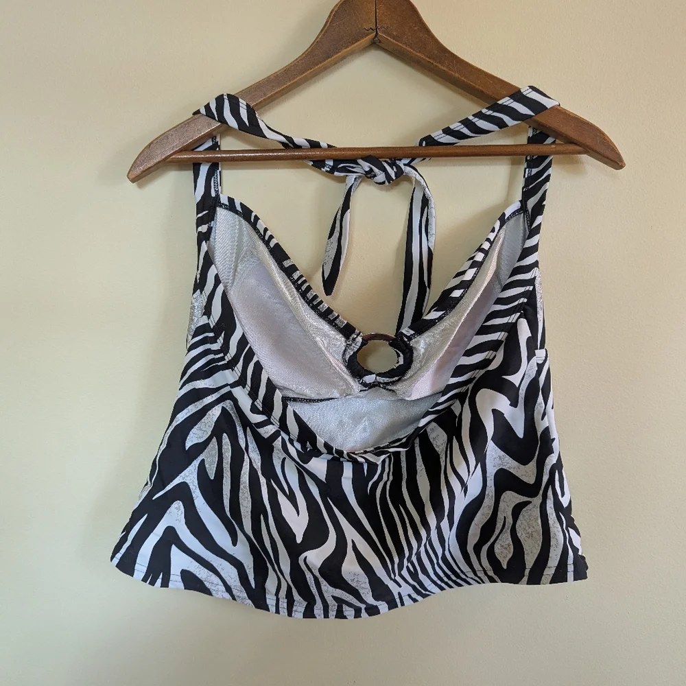 Zebra Sparkle Tankini Size XL